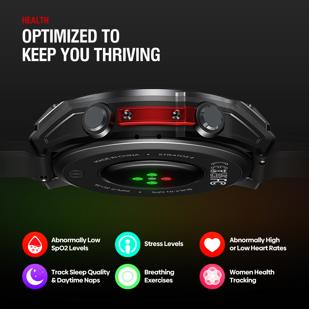 NEW Zeblaze Stratos 4 GPS Smar - Do Oxygen Meter avis et prix