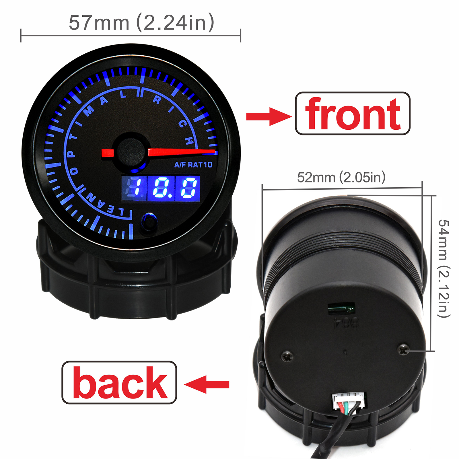 A 52mm Narrowband Air Fuel Rat - Do Oxygen Meter avis et prix